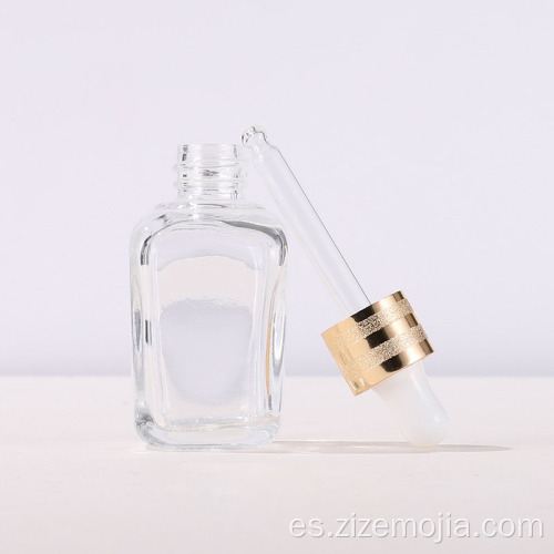 Botella de vidrio cosmética cuadrada de 30 ml para aceites esenciales